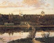 Levitan, Isaak The noiseless closter oil painting artist